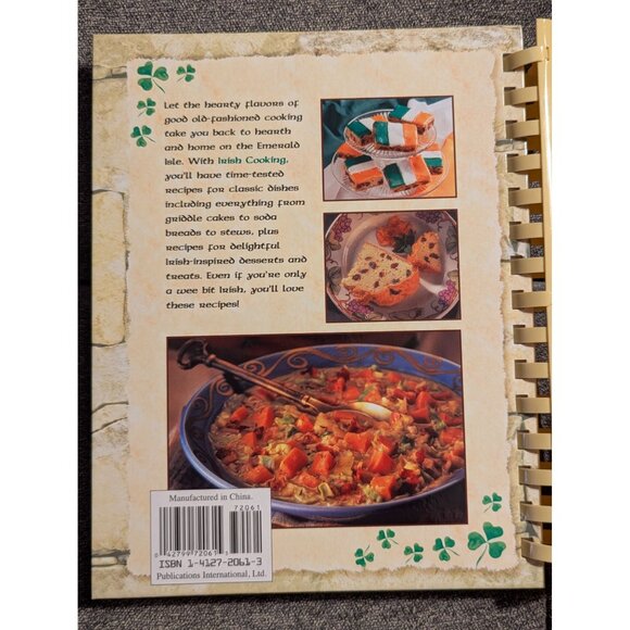 Irish Cooking Spiral-Bound Recipe Book By Publications International Ltd Featuri - Picture 3 of 3